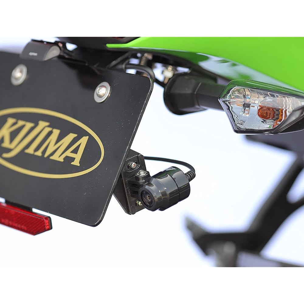 Kijima Motorcycle Bike Parts Camera Stay for Drive Recorder Rear Camera Number Side Mount Type Fenderless Compatible Black 304-5190