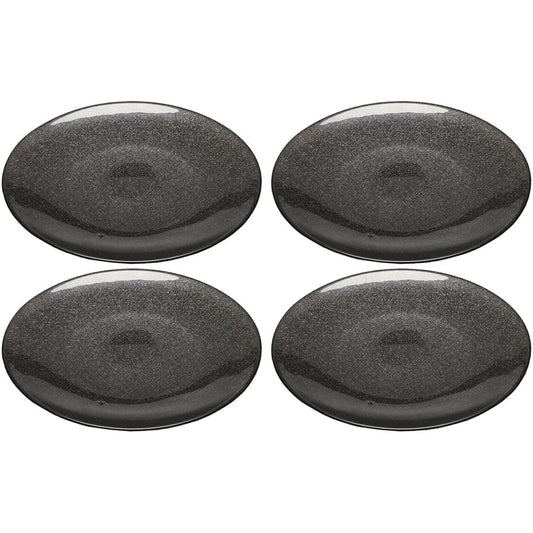 Vetro Felice Large Plate Western Tableware Plate Dark Gray 28cm Set of 4 Happy Glass Glitter 323928B G019