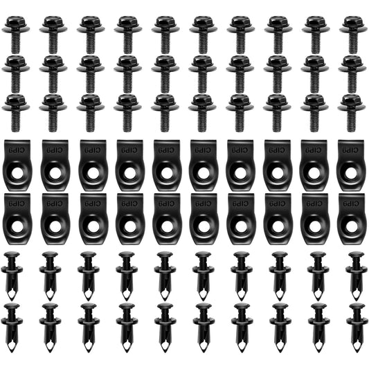 GOOACC Engine Under Cover Splash Shield Guard Guard Body Bolt Bumper Fender Liner Push Retainer Fastener Rivet Rivet Clip