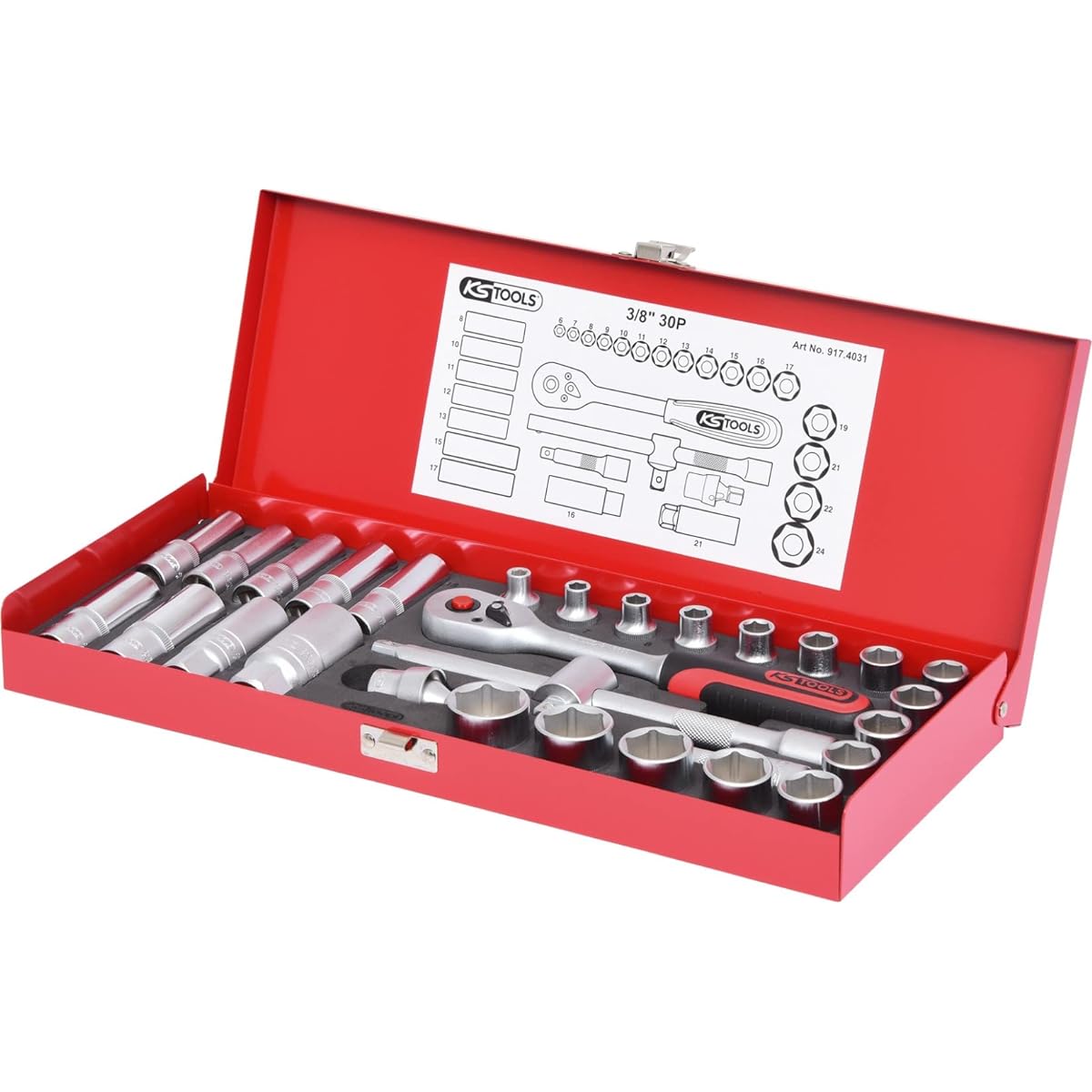 KS TOOLS 3/8" Socket set 30 pcs 917.4031