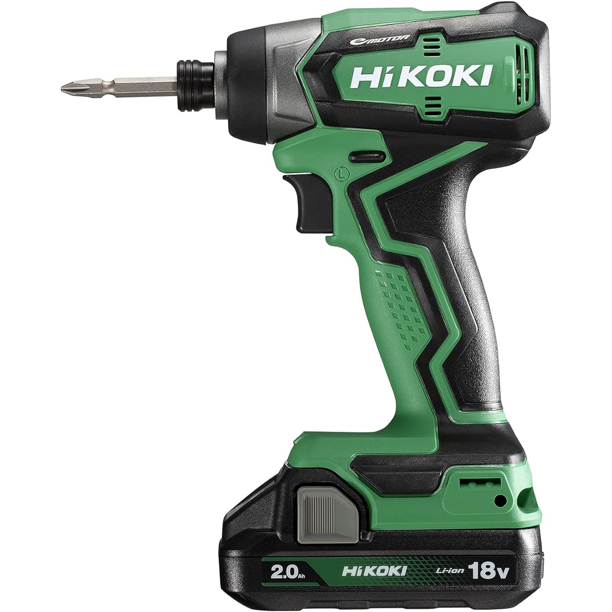 HiKOKI 18V Rechargeable Impact Driver with First Repair Warranty, 18V2.0Ah Storage Battery x 2, Charger, Case Included WH18DD(2BG)