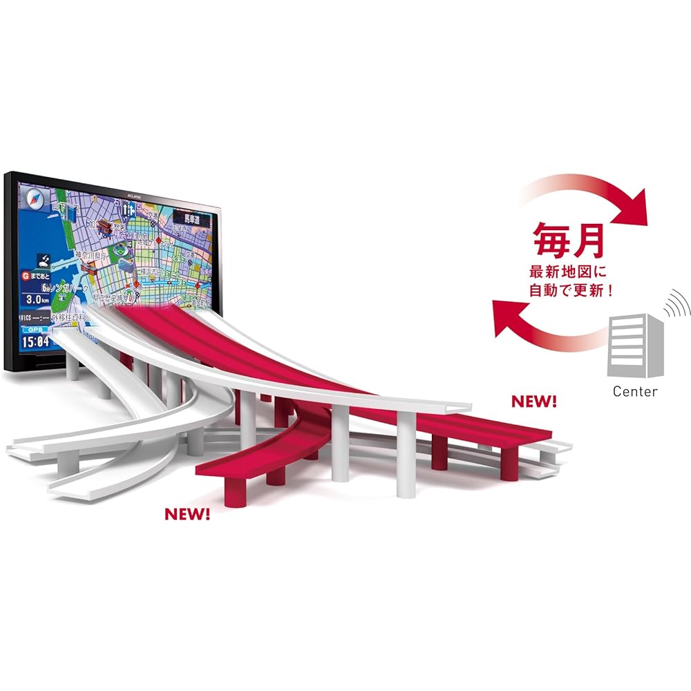 ECLIPSE 7-inch wide car navigation AVN-SZ04iW Automatic map update SD/CD/DVD/Bluetooth/Wi-Fi/Terrestrial digital TV (Full Seg)