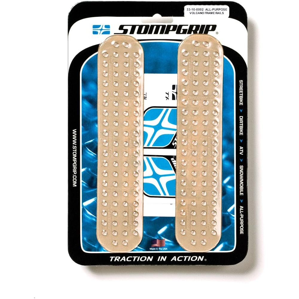 STOMPGRIP Traction Pad Universal 45x210mm FRAME RAILS VOLCANO Black 44-10002B