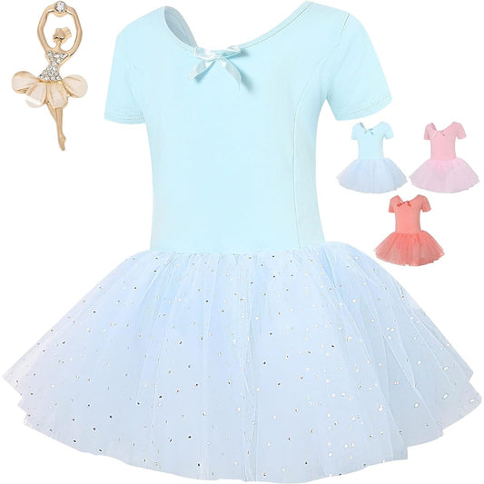 [Aigoda] Ballet Leotard for Children, Kids, Juniors, Tutu with Skirt, 3 Colors, 8 Sizes, Ballet Costume, Rhythmic Gymnastics, Cute