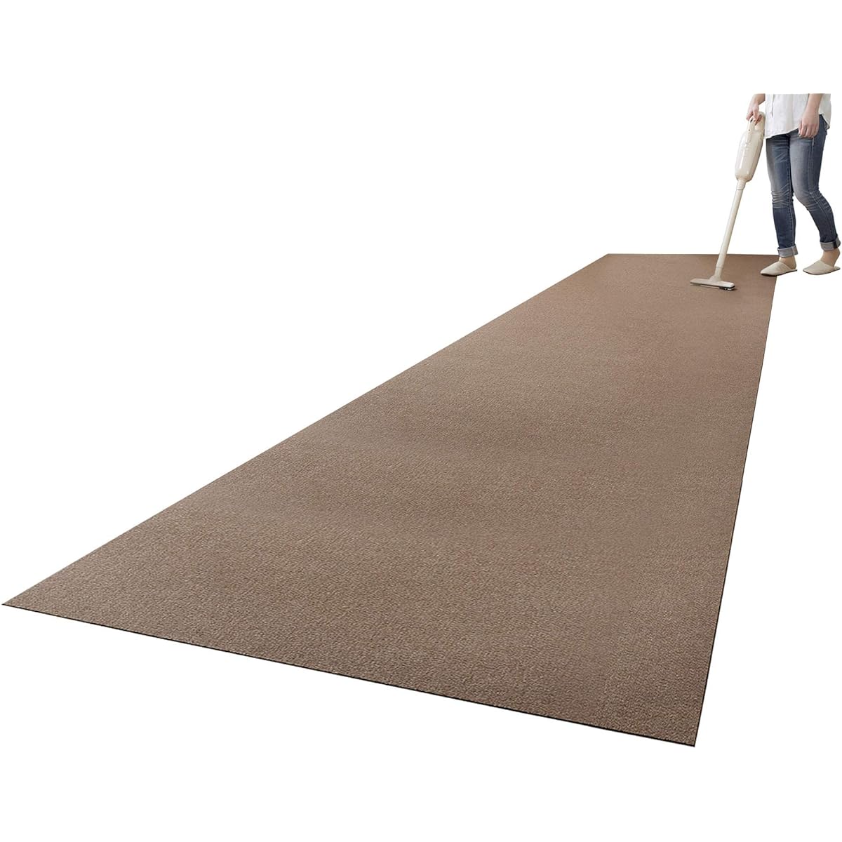 [Made in Japan, Water Repellent, Deodorizing, Washable] Sanko Kitchen Mat, Non-slip Kitchen Mat, Long, 90 x 300 cm, Brown, Adhesive, KO-57