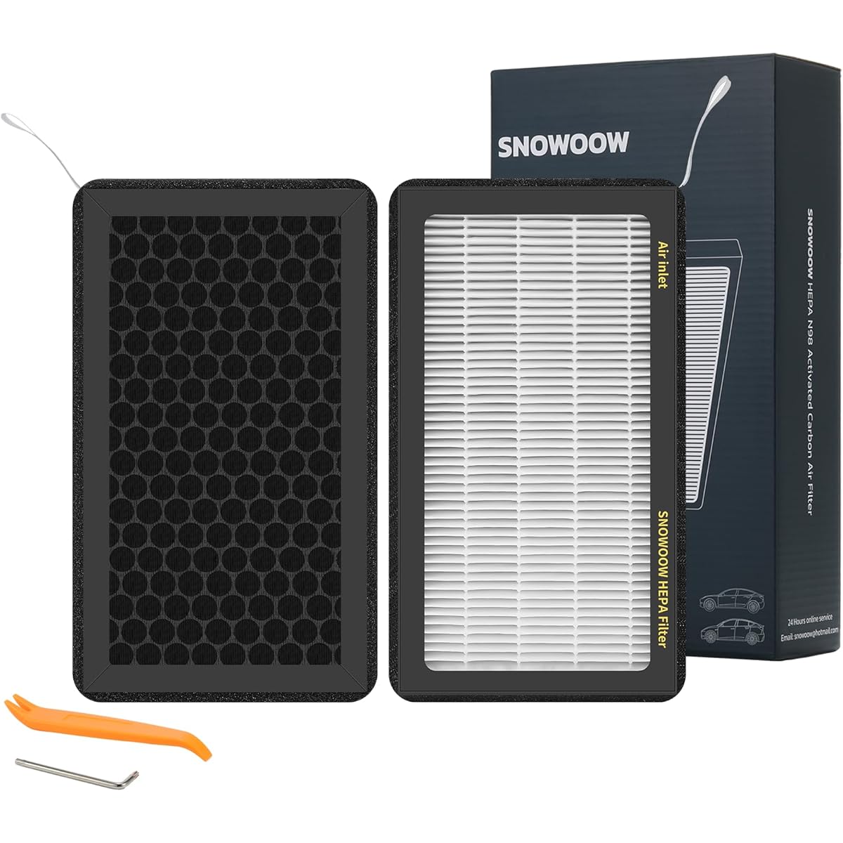 Tesla Model 3 Model Y air filter HEPA 2 pack activated carbon TESLA cabin air filter replacement (2016-2024)