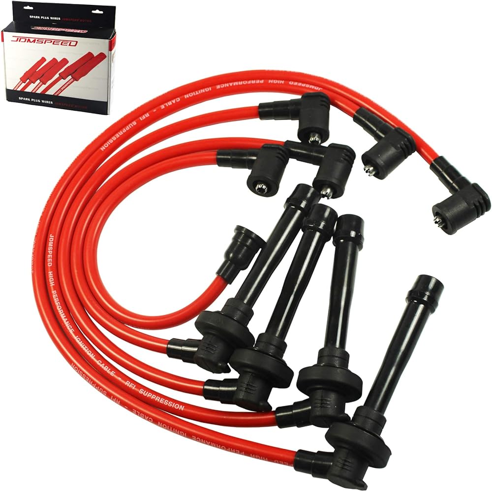 JDMSPEED Spark Plug Wire Set Replacement for Honda Civic Del Sol EG EK EJ D15 D16 Spiral Core 92-00