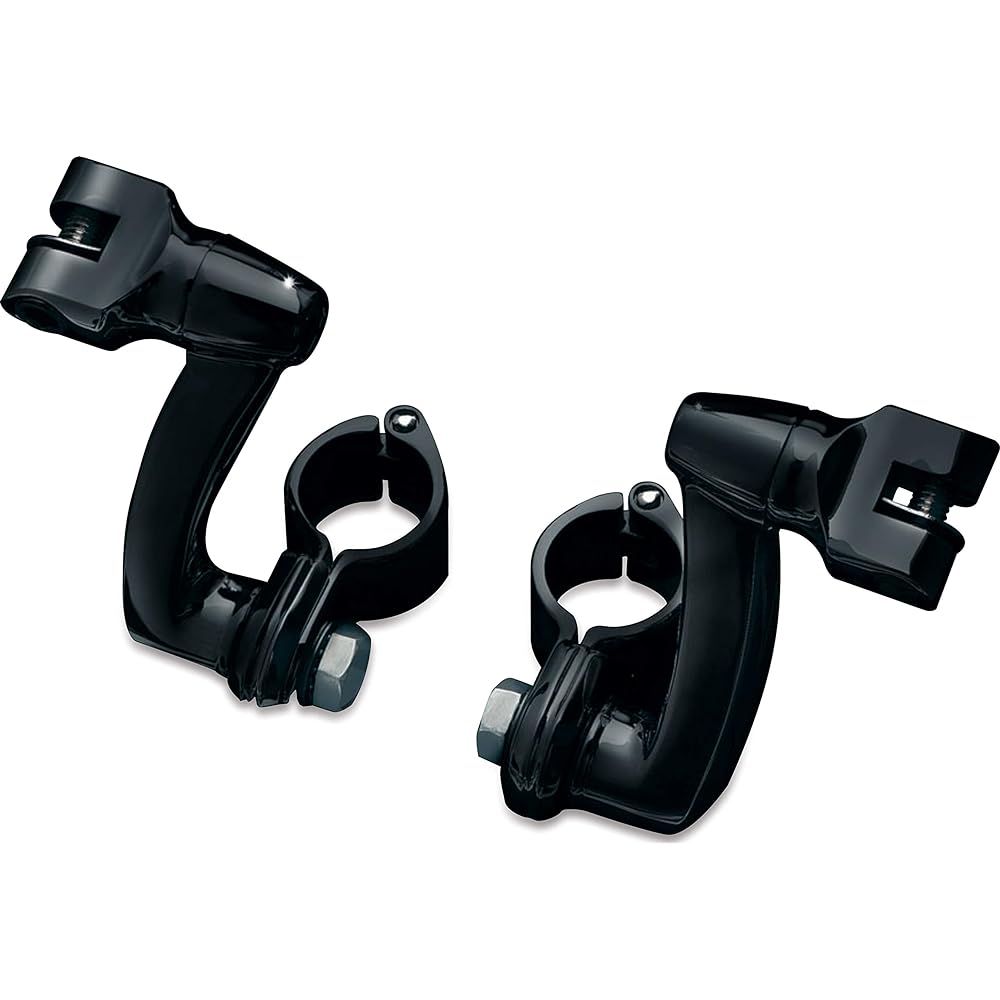 KURYAKYN 7571 Black Long Horn Off Set Peg 1-1/4 Inch Clamp