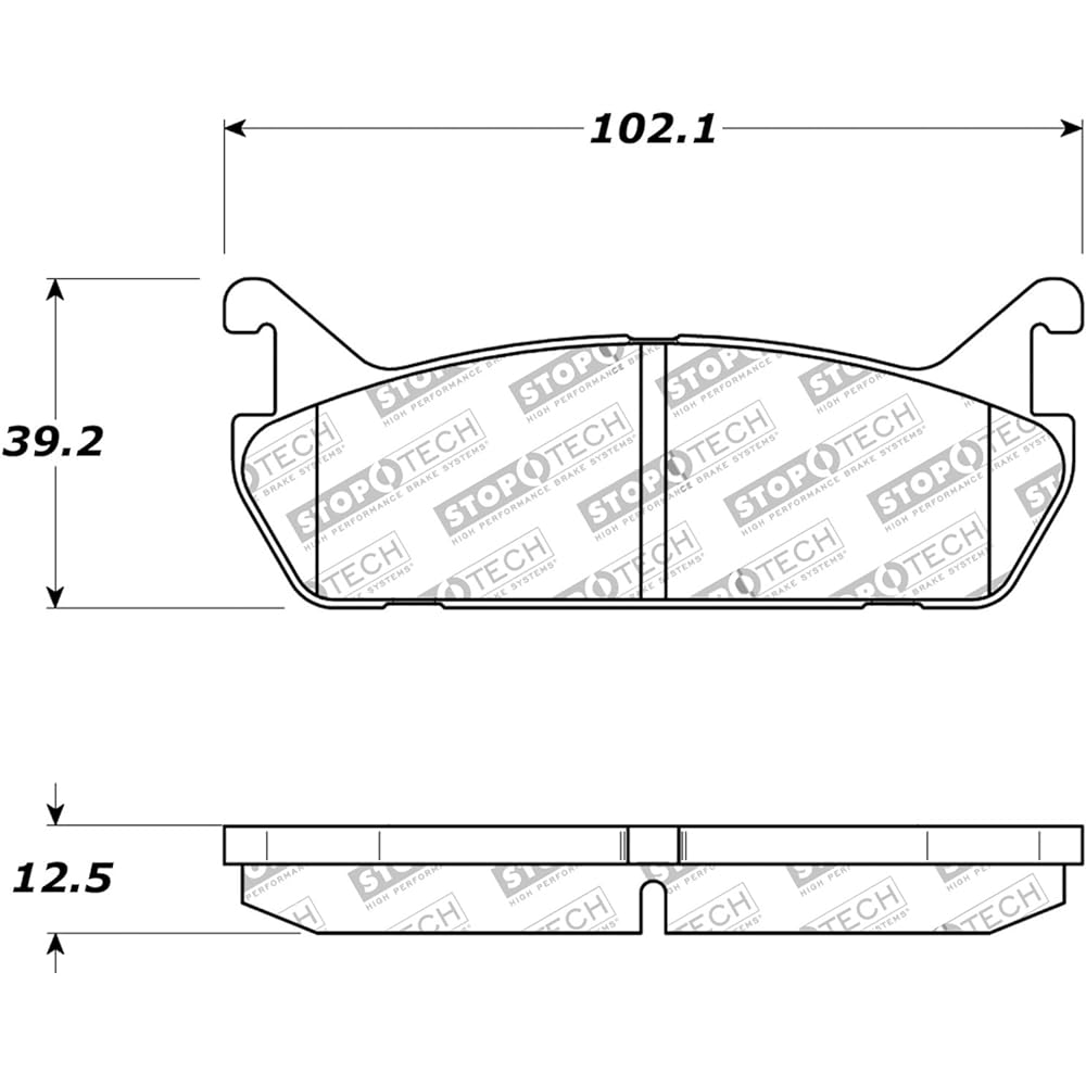 STOPTECH 309.04580 With sports brake pad shim and metal fittings