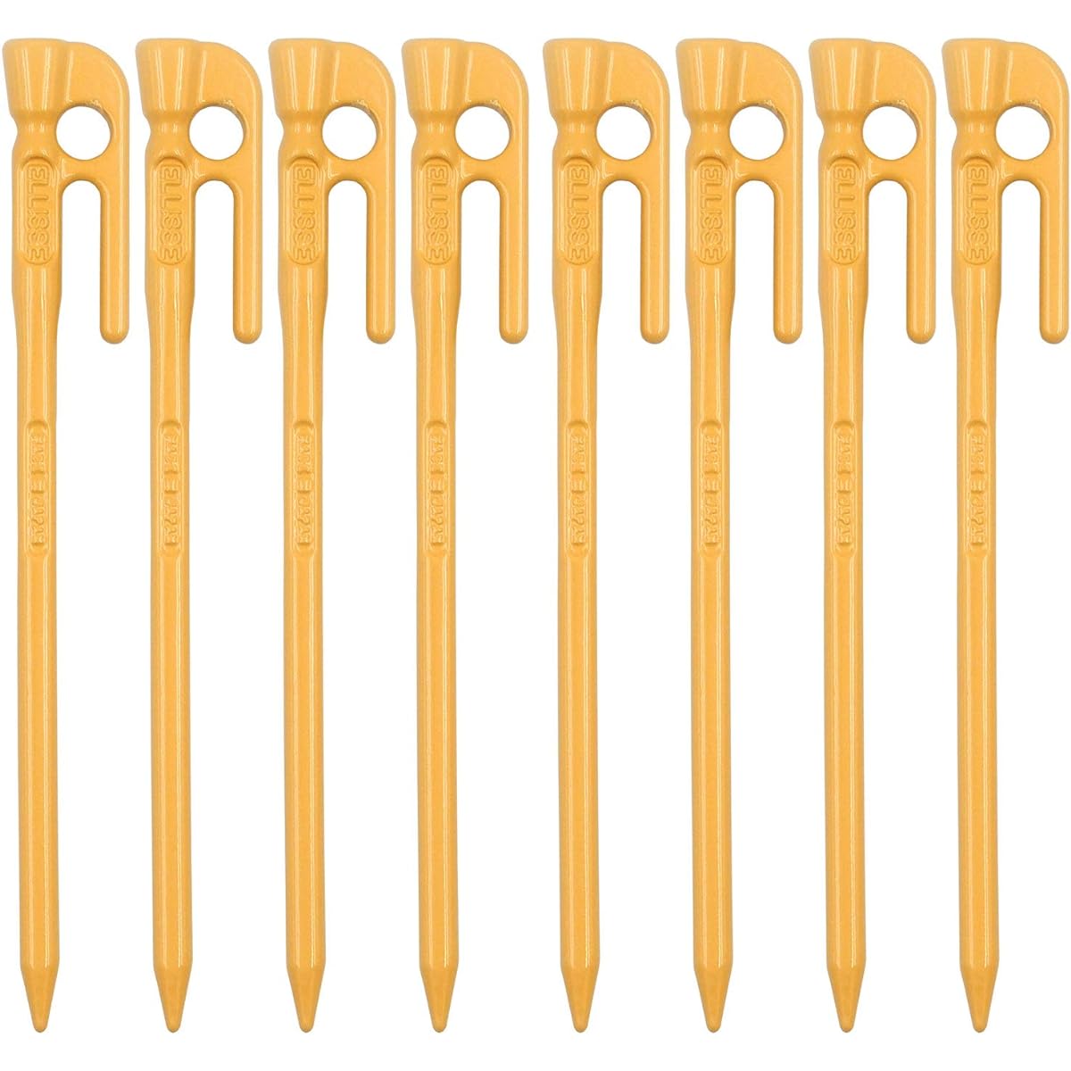 ELLISSE Forged Peg Elisse Stake 18cm Set of 8 Powder Baked Paint MADE IN JAPAN (Beige)