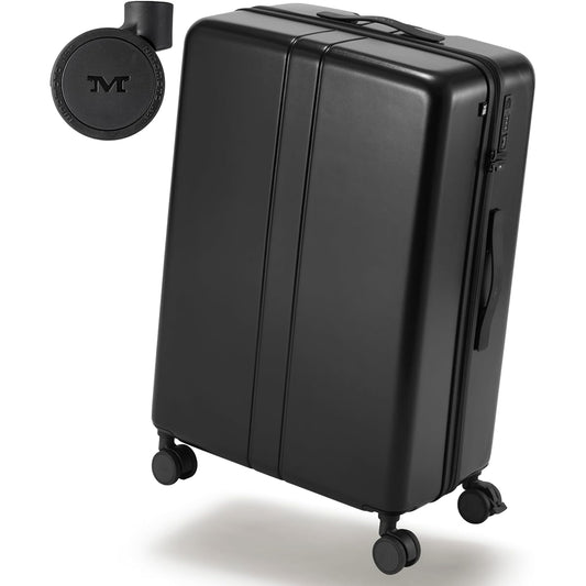 [MAIMO] Suitcase New Material RPO Carry-on L Size Black Lightweight 4.2kg Large Capacity 95L Japanese Company Casters Replaceable Stopper Carry Case Carry Bag Quiet HINOMOTO Stopper Shockproof Sturdy Travel Business Business Trip