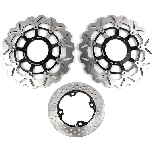 Arashi Front and Rear Brake Disc Rotor for Honda CBR600RR PC37 PC40 2003-2020 Motorcycle Replacement Accessories 2004 2005 2006 2007 2008 2009 Black CBR1000RR 04-05