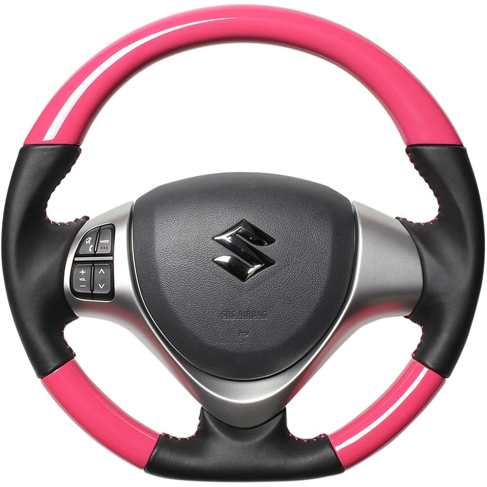 REAL Steering [Spacia (MK32S/MK42S)/Flare Wagon (MM32S/MM42S)] All leather, black stitch MR31-LPB-BK-SPC