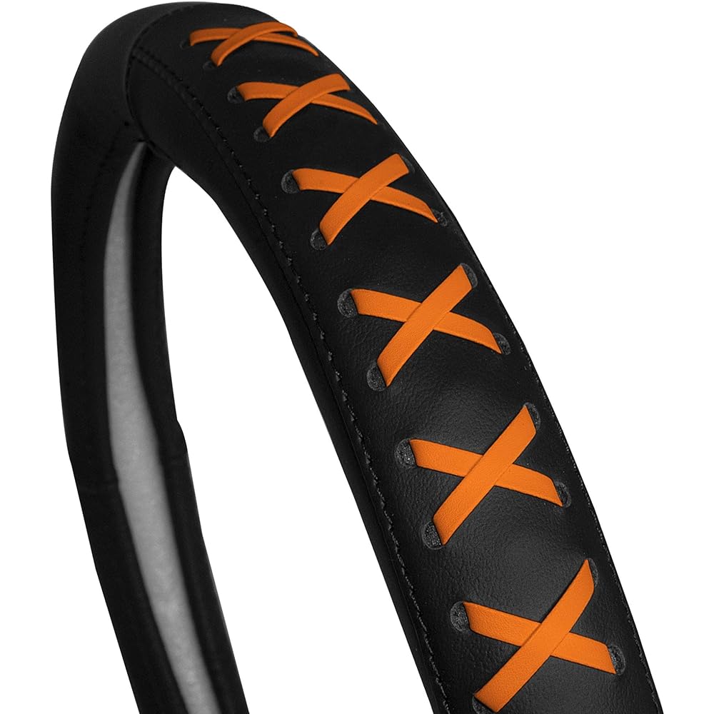 FH Group FH2022 Universal 15 inch orange Genuine leather handle cover lace -up details