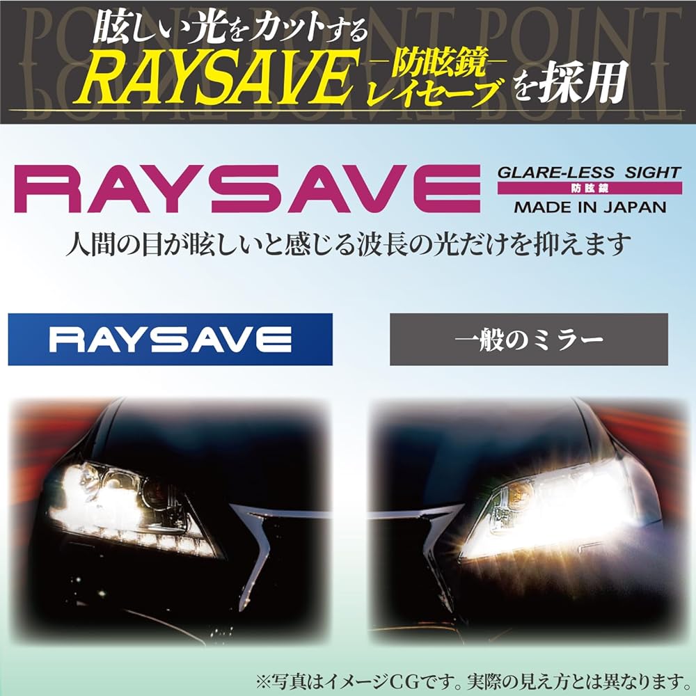TANAX Motorcycle Mirror Napoleon Shark Mirror 7 Black Anti-glare Mirror (Raysave) 10mm 1 Forward and 1 Reverse Bolt, Left and Right Common, 1 Piece NA-014