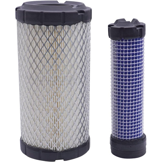 Inner & Outer Air Filter Set M113621 M123378 Air Filter Element Compatible with 1023E 1026R 1200 1720 1725 2030A 2210 2500 Replacement for Kawasaki 11013-7029 11013-7048