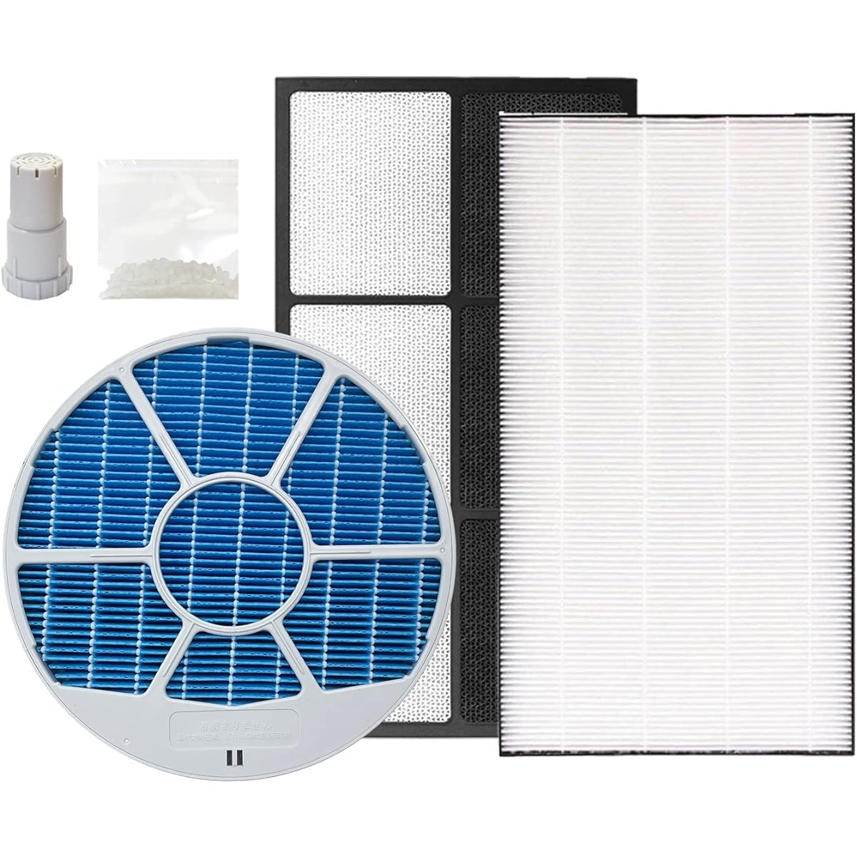 YUKI TRADING Humidifying Filter FZ-E100MF (with frame) / Dust Collection Filter FZ-E100HF / Deodorizing Filter FZ-E100DF / Ion Cartridge FZ-AG01K1 / Ion Pellet 5-piece set Humidifying filter compatible with Sharp Air purifier replacement filter