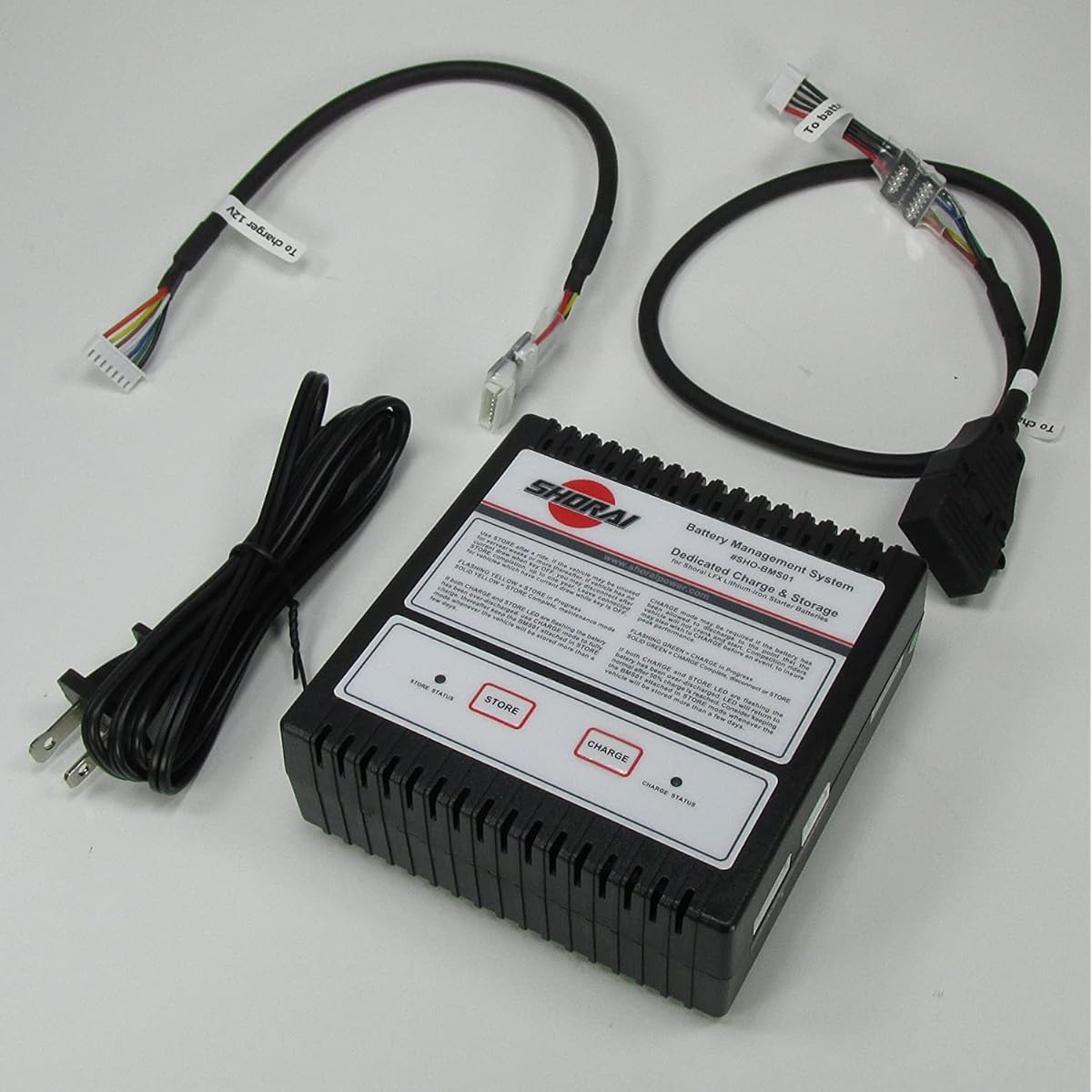 SHORAI SHO-BMS01 LFX lithium iron battery charging & store battery management system BMS-2 AMP charging rate-Works with shorai LFX lithium battery --Maintainer Tender charger