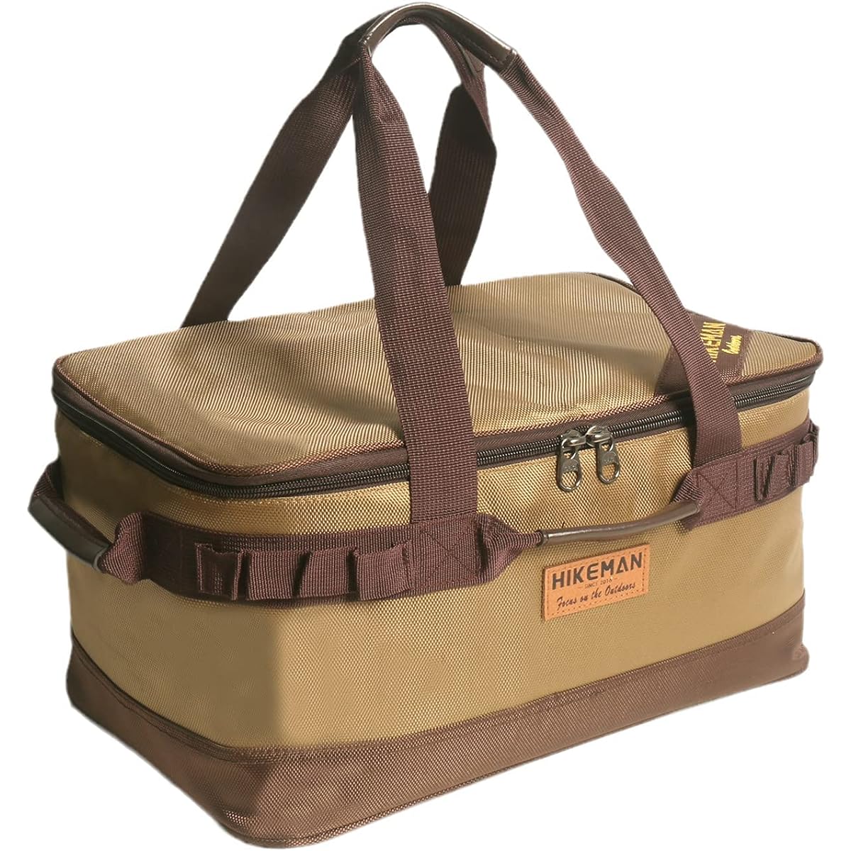 [HIKEMAN] Special case for grilling, multi-gear container, tool box, cooking tool, outdoor storage case, barbecue, seasoning included, large handbag, big bag, multi-functional, large capacity, fishing, camping, hammer included, with pegs