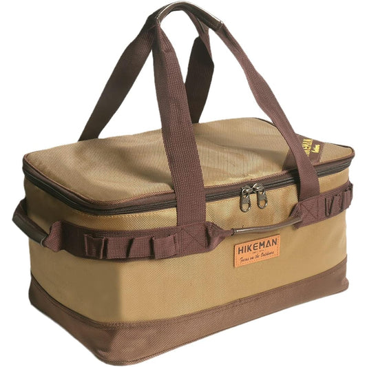 [HIKEMAN] Special case for grilling, multi-gear container, tool box, cooking tool, outdoor storage case, barbecue, seasoning included, large handbag, big bag, multi-functional, large capacity, fishing, camping, hammer included, with pegs