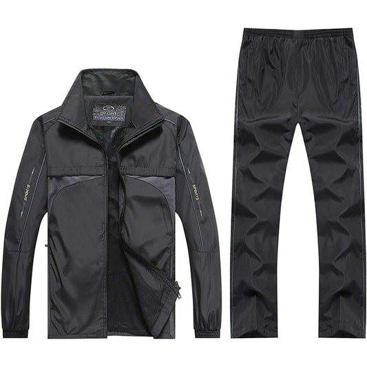 [Rortyno] Men's Windbreaker, Top and Bottom Set, Mesh Lining, Shaka Shaka Jersey, Top and Bottom, Thin Windbreaker, Pants, Running, Sportswear, Track and Field