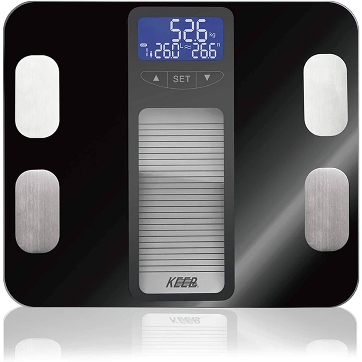 KEEPs Body Balance Glass Stylish Thin 2.5cm Weight Scale Body Composition Monitor MEHR-37