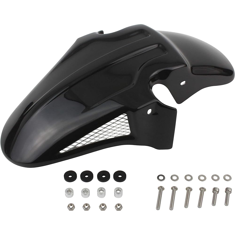 POSH Motorcycle Supplies 3D-TECH Front Fender ZRX1100/1200 (-2008) | ZRX1200DAEG (2009-2016) Black Gel Coat 072106-2B