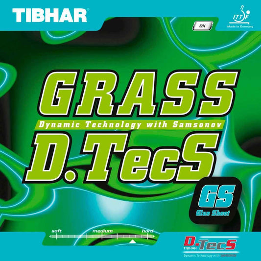 TIBHAR Table Tennis Rubber Glass D.TecS GS BT018-GS-BLK Glass D.TecS (Black/OX/Men's, Lady's, Jr)