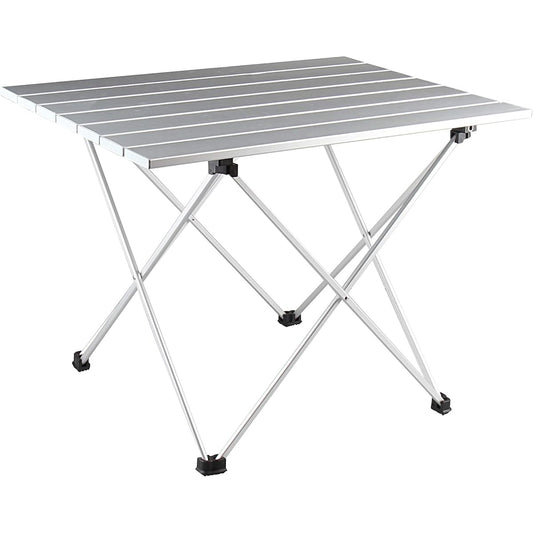Roll Table, Outdoor Table, Folding Mini Table, Made of Aluminum, Lightweight, Heat Resistant, Oxidized, Waterproof, Rustproof, Stable, Includes Storage Bag, Compact Storage, Perfect for Camping, Mountain Climbing, Fishing, Camping, Picnics, Barbecues, Sp