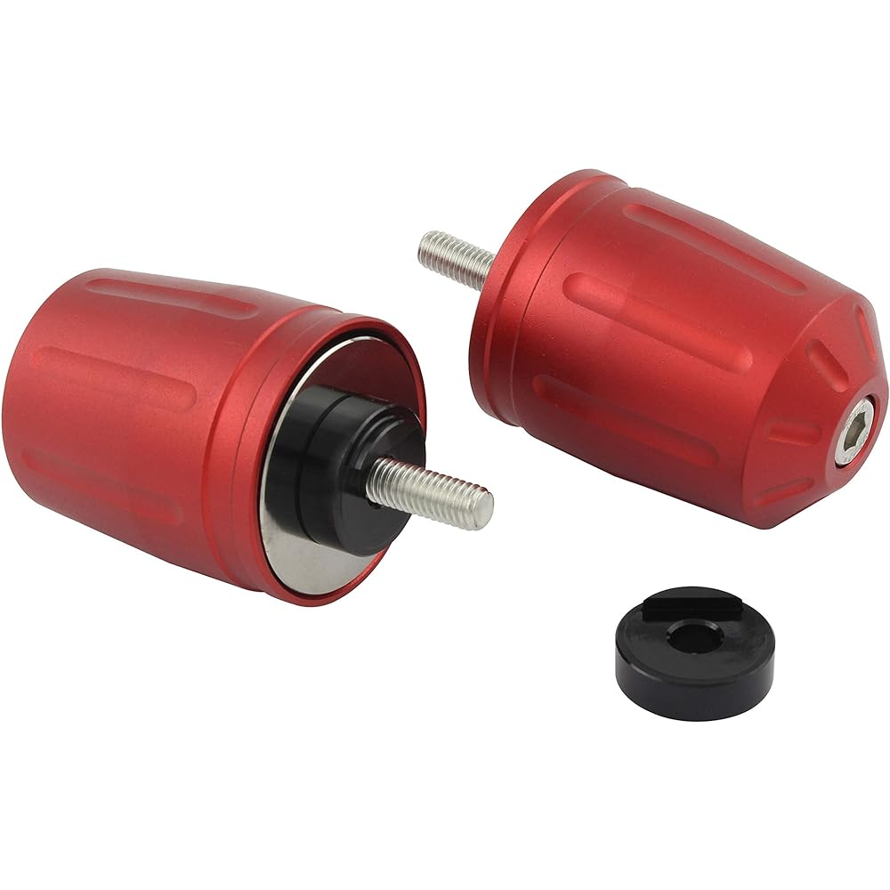 POSH Motorcycle Supplies Handlebar End Ultra Heavy Bar End Type 2 For Yamaha Genuine Handlebar M6 Type YZF-R25 and Others Matte Red 033699-22-10