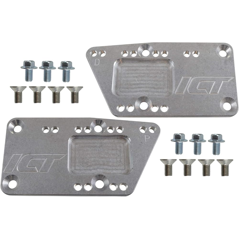 ICT BILLET SBC LS Engine -Motor Mount Adapter Plate -Universal Swap Bracket Small Block Small Block LS Conversion Adjustable LS1 LS2 LS2 LS2 L92 L99 L33 L33 L33 LR4 Billet 551628