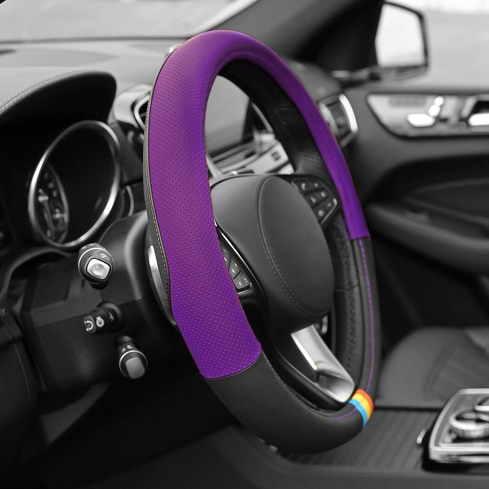 TLH Full Spectrum Genuine Leather Handle Cover Purple TLH-PU8002-A