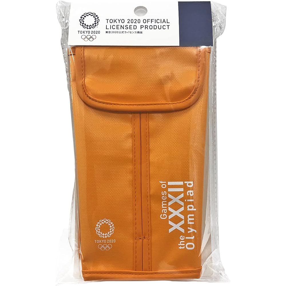 Tokyo 2020 Official Licensed Product Tissue Cover TK31 Orange Goods Olympic Emblem SEIWA