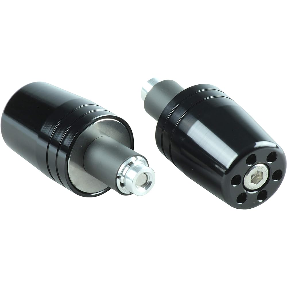 POSH Motorcycle Supplies Handlebar End Ultra Heavy Weight Bar End Universal Type Compatible with Inner Diameter 14-19mm Black 031279-06-10