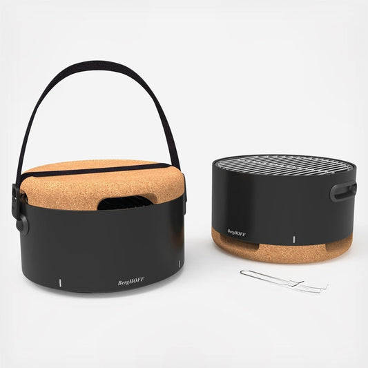 Berghoff Table BBQ Table BBQ Grill Black Carbon Steel Camping Outdoor 2415600 Black