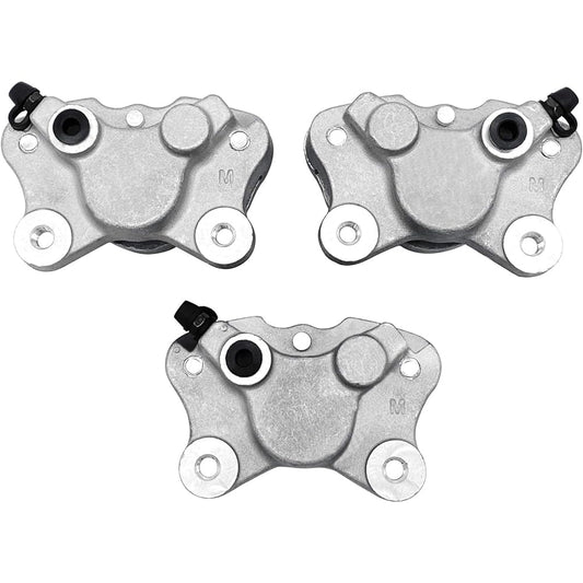 M MATI Front Left & Rear Brake Caliper with Pads 0402-011 0402-010 0402-011 for Arctic Cat ATV Arctic ATV 250 300 375 400 454 500