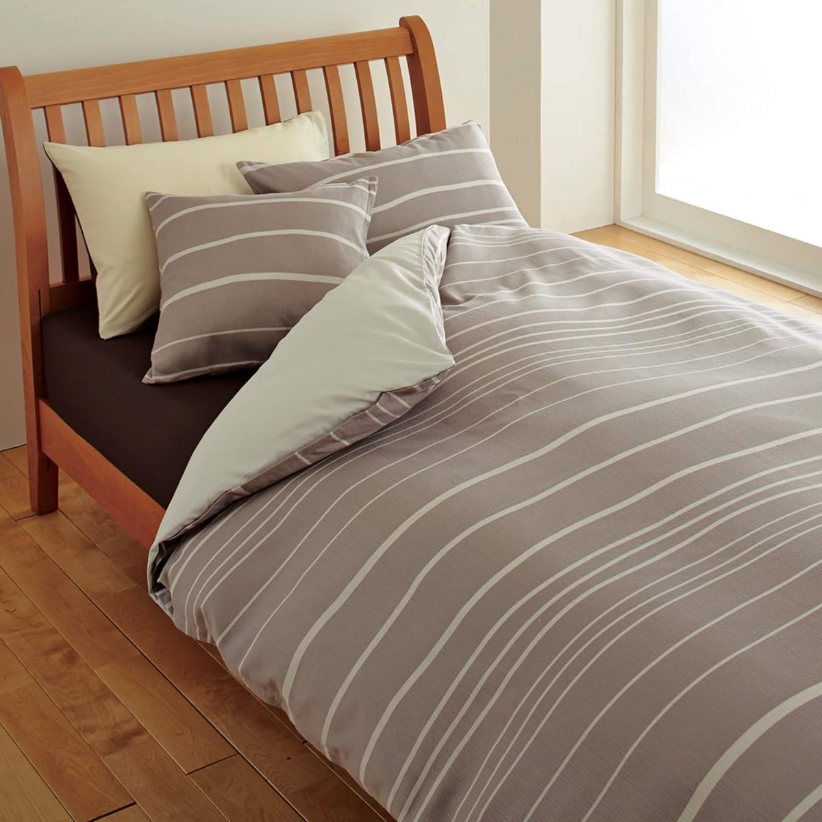 nishikawa [Nishikawa] Duvet Cover Single Beige Queen 210 x 210cm Mee ME40 Made in Japan Antibacterial Treatment Preshrunk Simple Border 218790715