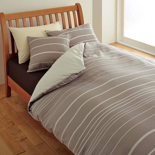 nishikawa [Nishikawa] Duvet Cover Single Beige Queen 210 x 210cm Mee ME40 Made in Japan Antibacterial Treatment Preshrunk Simple Border 218790715