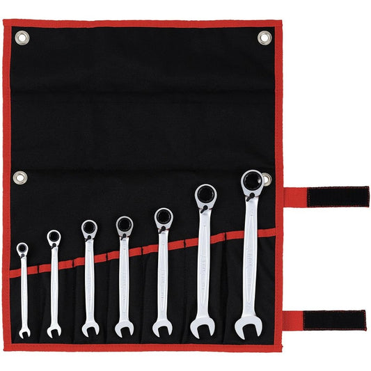 TONE Switchable Ratchet Box Wrench Set RMR700 Black Contents: 7 items