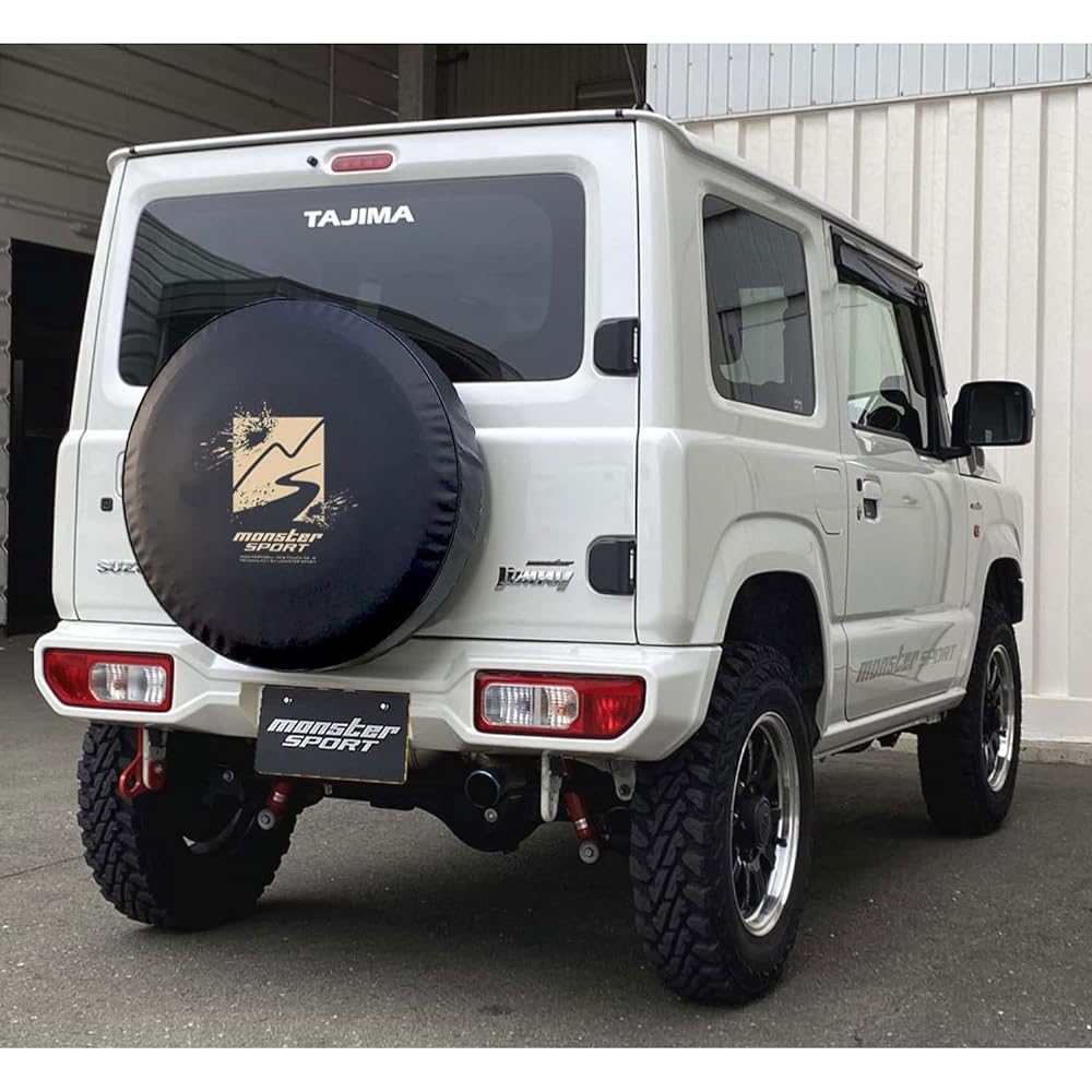 MONSTER SPORT Spare Tire Cover, Square Beige, Vehicle Specific Design, Jimny [JB64W] Spare Tire Tire Cover, Made in Japan, Waterproof, Dustproof, Deterioration Prevention, Storage, Storage 771140-5500M