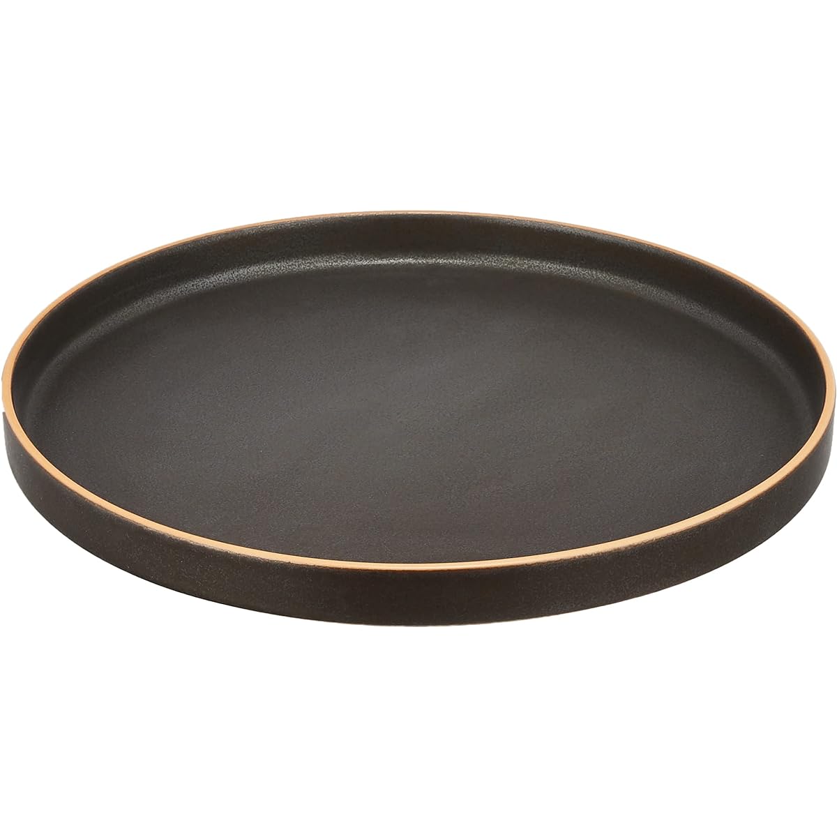 TOKI1919 Albero Cafe Plate Dish Large Plate One Plate Approx. 29cm Diameter French Dish Hotel Restaurant Specifications Microwave Dishwasher Safe La Teema Plain Flat Dinner Lunch Plate Black Made in Japan 37F399-13