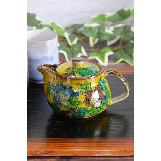 Teapot Stylish Tableware Kutani Ware Pot Yoshidaya Fuyo Pottery Brand Japanese Tableware Made in Japan Comes with Tea Strainer Net
