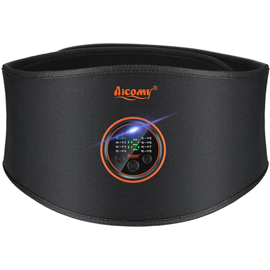 Aicomy Genuine Product EMS Abdominal Belt [No Gel Sheet Required, Ultra Thin Highly Conductive Material, High Frequency Welding, Patented/Utility Model Registration] Muscle Training Equipment, EMS Training, Unisex, Uses Washable Urethane Fabric, Comforta