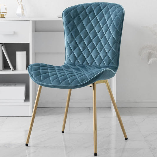 Tansu no Gen Dining Chair, Velor Style, Urethane Seat, Diamond Pattern, Gold Legs, Nuance Color, Children, Korean, Interior, Scandinavia, 68400022(86260)