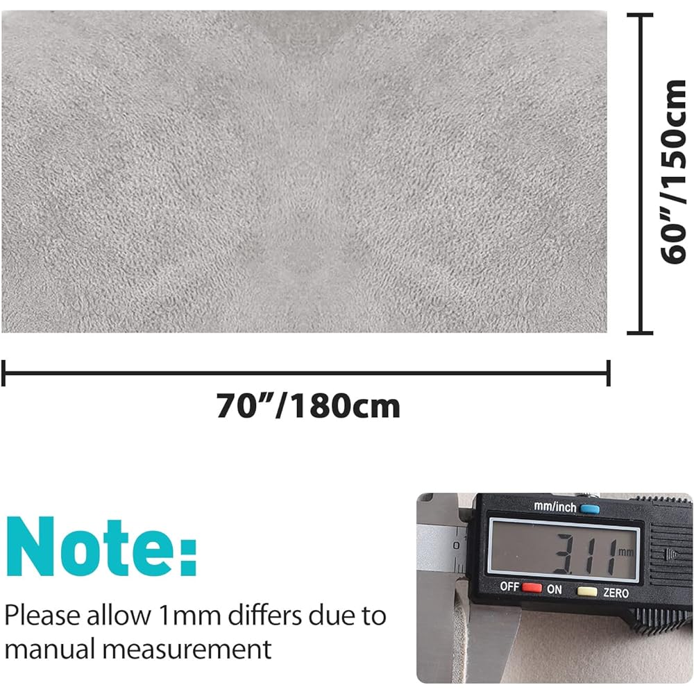 HALERO Length 70 inch x width 60 inch Light Gray Curseed Headliner replacement fabric lining lining car lining cell ring interior material