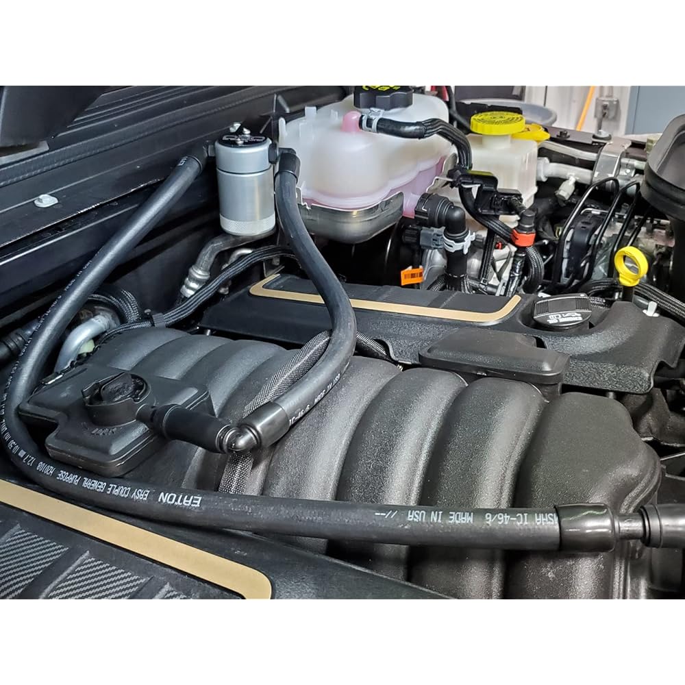 J & L Oil Separator 3.0 Passenger seat side 2021-2023 WRANGLER 392 compatible (silver)