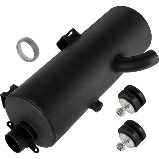Caltric Exhaust Muffler Silencer with Donut Compatible with Polaris 1260715-029 1260715-489