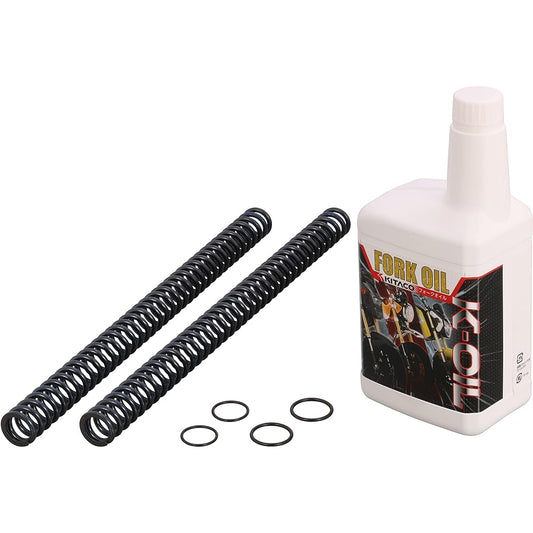 KITACO Front Fork Inner Spring & Fork Oil Set (Set B) 6.0N (Identification Paint: Yellow) + Medium Oil (#230) Monkey 125 Grom etc. 500-1432310