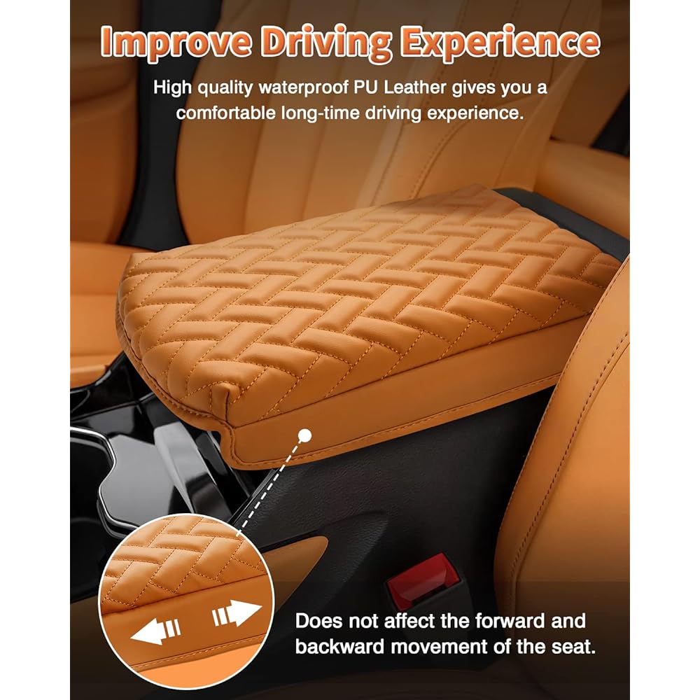 SHADEMAX Center Console Cover Joup Grand Cherokeie WL Accessories 2022 2023 Arm Rest Cover Center Console Pad PU Leather Arm Rest Seat Cover Protector