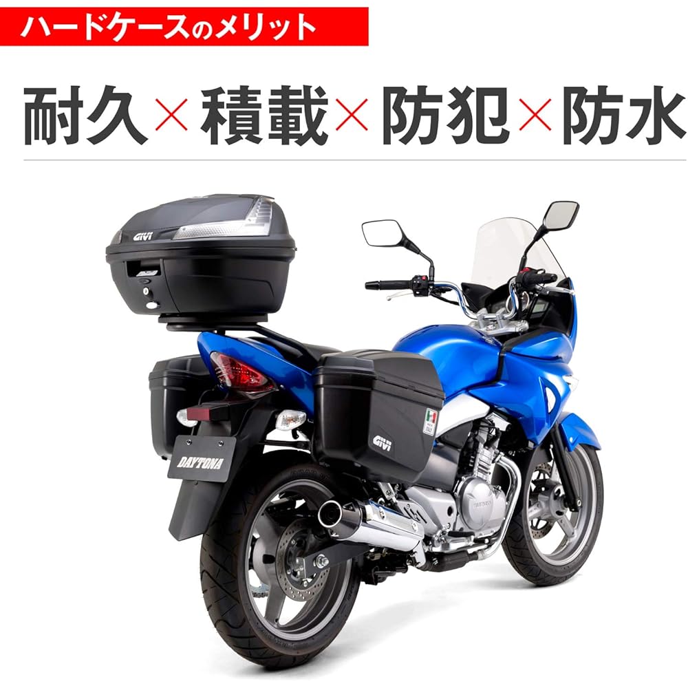 GIVI Motorcycle Rear Box Monolock 37L BLADE Series B37NT Unpainted Black Smoke Lens 78038